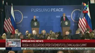 Russia's Pres. Putin and U.S. Pres. Trump brief press on summit in Alaska