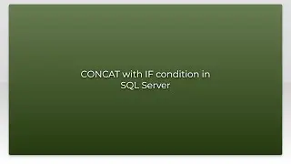 CONCAT with IF condition in SQL Server