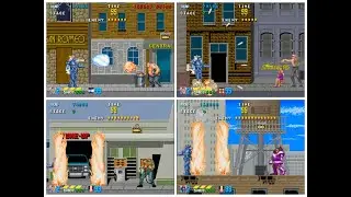 E-Swat - Cyber Police (Arcade Game) Never seen before Special Weapons use on first Bosses