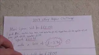 2019 eBay Repair Challenge Final Results for My Mate Vince