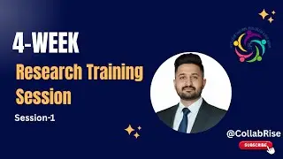 4 Week Research Training Session 1