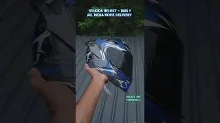 Studds grey and blue glossy full face helmet all India home delivery thunder raider Drifter trooper