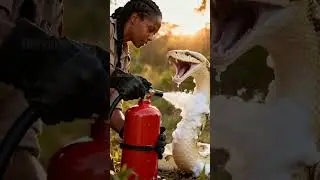 Park Ranger Rescues Beagle Puppy From Giant Albino Python! #animals #rescue