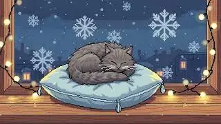 Fairy Lights & Snowflakes ❄️ Sleeping Cat Lofi for Holiday Calm & Focus