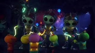 👽🎃 Неоновые инопланетные приключения в галактике на Хэллоуин. Жуткий космический мультфильм. Сборник