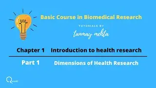 Basic course in Biomedical Research (BCBR): Chapter 1: Introduction to Health Research: Part 1