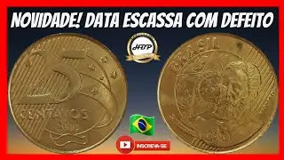 Novidade! data escassa com defeito, 25 centavos 2000, faz dessa moeda procurada e muito desejada.