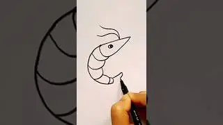 Prawn drawing from C letter #prawn #drawing #chitra #galda