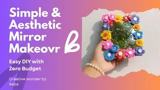 Easy diy cute clay flower mirror(Pinterest insipired)🌺🌹 /Easy clay flower mirror🌼/clayflower mirror