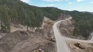 Heavy highway construction in the Black Hills of South Dakota!