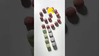 #Greedy#Pacman #CandyArt #RedBalls #SquareCandy #CreativeDesigns #FunPacmanTrail