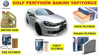 GOLF Filtre Bakım Seti ve Motor Yağı NASIL DEĞİŞTİRİLİR? // PERİYODİK BAKIM NELERDİR? NASIL YAPILIR?