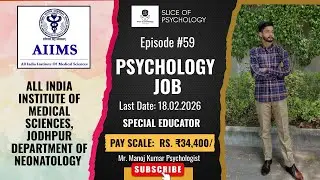 AIIMS Jodhpur 2026 | Special Educator #clinicalpsychology #jobalert #education #job #psychology