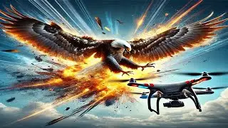 Eagle vs  Drone Mid Air Attack Ends in Explosive Clash