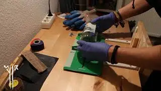 Trinkglas aus Weinflasche schneiden und Motiv gravieren DIY upcycling how to cut a bottle