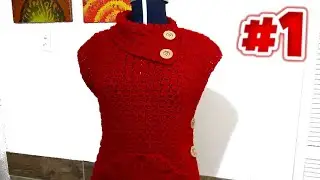CHALECO ROJO PARA DAMA TEJIDO A CROCHET PASO A PASO