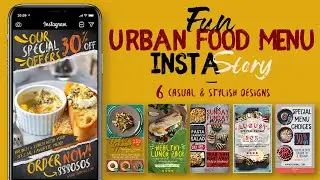 Fun Urban Food Menu Instagram Stories - After Effect Template