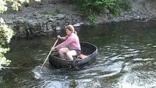 Coracle riding on the Ystwyth
