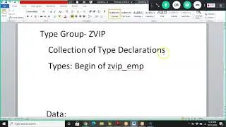 SAP Type Group creation