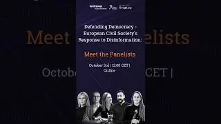 Join  our Defending Democracy - European Civil Society's Response to Disinformation expert panel!