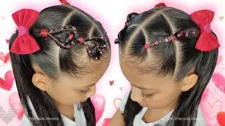 IDEA DE PEINADO CON CORAZÓNES PARA SAN VALENTÍN 🏹💘 HEART STYLING 🤍 CORAÇÃO PENTEADO