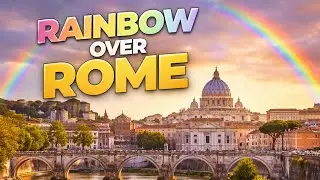 A rainbow over Rome, Italy,  and a gorgeous Sunset. #travel #perillo #colosseum, #piet&agrave;, #Vatican
