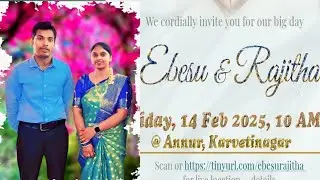 HOLY MATRIMONY EBESU WEDS RAJITHA LIVE