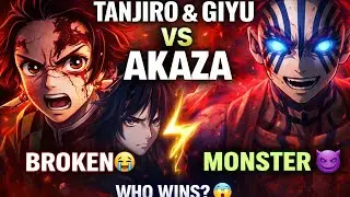 demon slayer tanjiro and giyu vs akaza