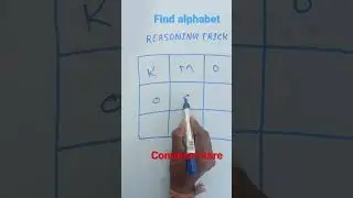 alphabet letter reasoning short trick in Hindi #viralshorts #reasoning #missingnumbers #virlvideo