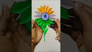 Diy tricolour peper flower greetings card ideas/#shortsfeed #republicday