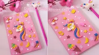 How to make Unicorn Dairy 🦄 || DIY unicorn Notebook 💖/ Paper craft