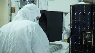 PUNCH Satellites Solar Array Deployment Test at Astrotech, VSFB