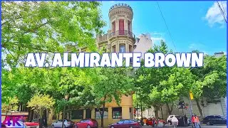 【4K】Buenos Aires Walk, AVENIDA ALMIRANTE BROWN - LA BOCA | [Walking Tour La Boca 4K]