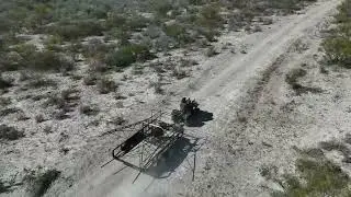 Moving Deer Stands onto a mesquite flat in Texas