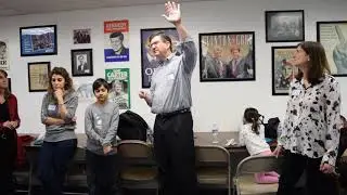 Congressman Schneider  teaching a Child  How to run for President