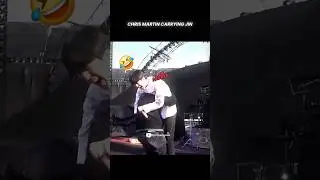 Chris martin carrying Jin on his back during the rehearsal 😭💜✨️#coldplay #bts #jin #chrismartin