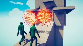 GIANT ZOMBIE 2vs2 EVERY GOD - Attacking a Tower ► Totally Accurate Battle Simulator TABS
