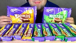 ASMR EATING MILKA CHOCOLATE WAFER MUKBANG (EATING SOUNDS) EATING SHOW