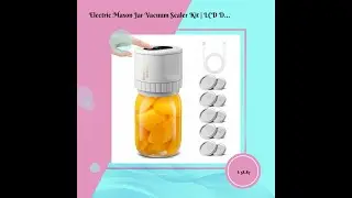 Electric Mason Jar Vacuum Sealer Kit | LCD Display | Food Preservation System for Wide & Regular ...