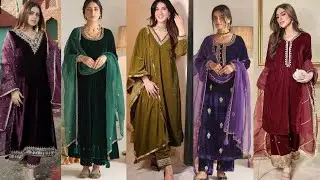 Stylish Partywear Velvet Dress Designs 2026|Velvet suit Designs|Velvet dress designs 