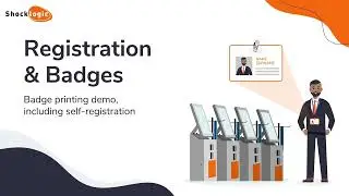Badge printing and self registration by Shocklogic