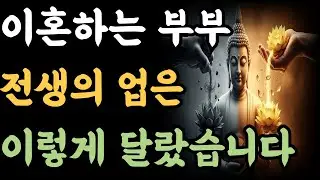 이혼하는 부부 전생의 업은 이렇게 달랐습니다