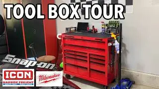 TOOL BOX TOUR (Garage with 42 inch US General full of Snap On/Milwaukee/Icon)