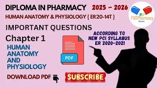 CH 1 : Human Anatomy and Physiology Important Questions | HAP | D.Pharmacy (2025-2026)