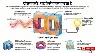 TRANSFORMER कैसे काम करता है?, #animationvideo, #electronic, #theory, #laboratory.