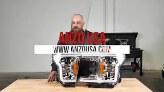 Anzo USA 2018-2020 Ford F-150 LED Plank Projector Headlights