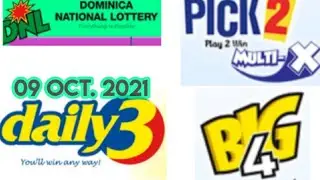 Dominica National Lottery Pick 2/Daily 3/Big 4 Best Number for ( 09 Oct. 2021 ) just try