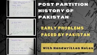 Post Partition History of Pakistan|| Initial problems faced by Pakistan.