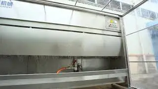 Waterfall dust collector booth, water wall wet dust extractor for polishing dust