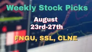 Weekly Stock Picks August 23rd-27th | FNGU | SSL | CLNE | Buy Now???